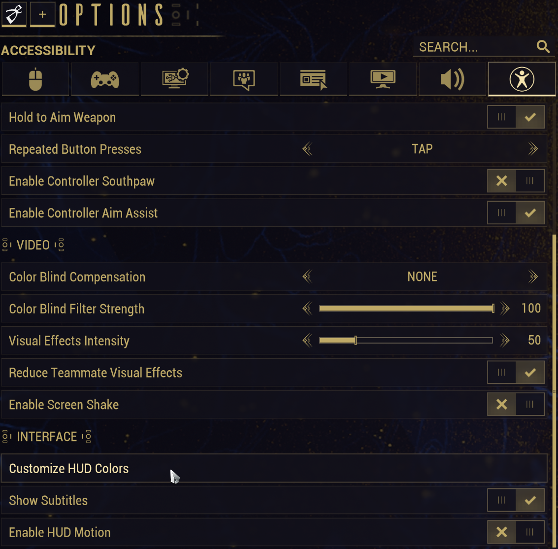 Mission Interface – WARFRAME Support